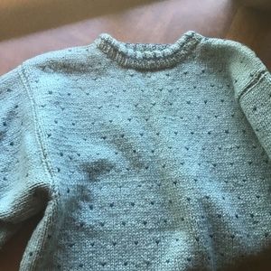 Hand-Knit Chunky Wool Sweater